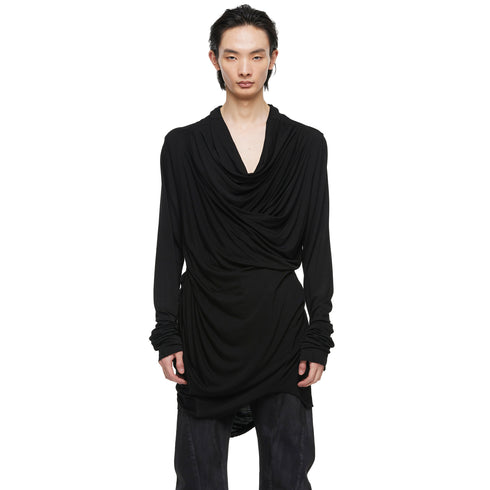 JULIUS 957CUM11 Black / Over Drape Monk Top
