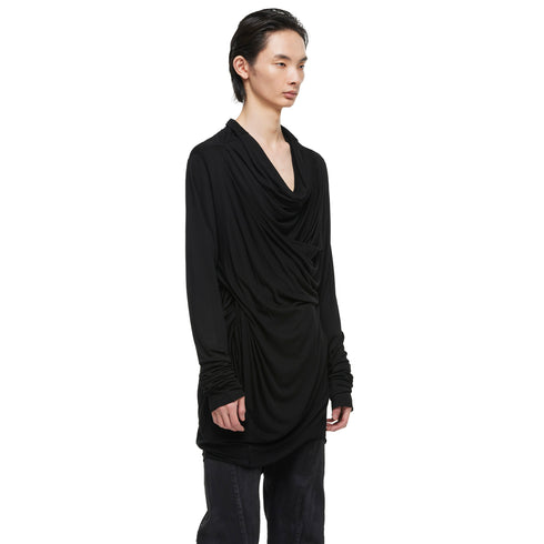 JULIUS 957CUM11 Black / Over Drape Monk Top