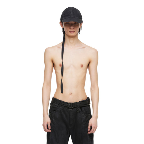 077ACU46 Charcoal / Long Belt Cap
