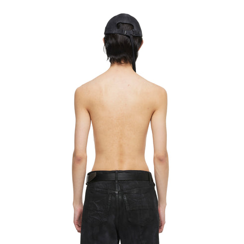 077ACU46 Charcoal / Long Belt Cap