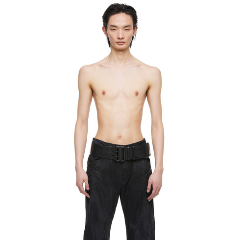 JULIUS 957ACU18 Black / Valis Wide Belt