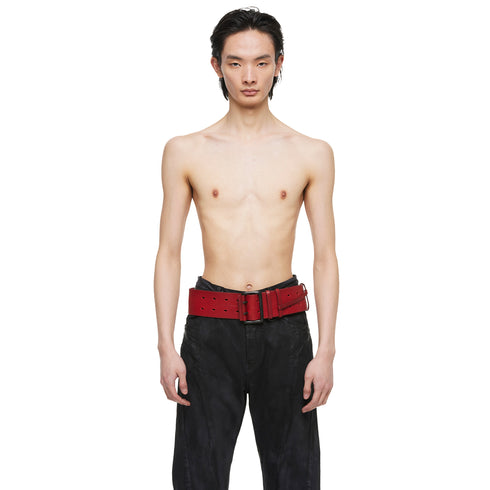 JULIUS 957ACU18 Red / Valis Wide Belt