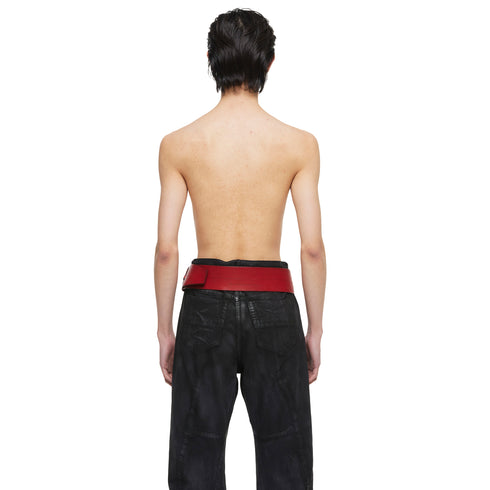 JULIUS 957ACU18 Red / Valis Wide Belt