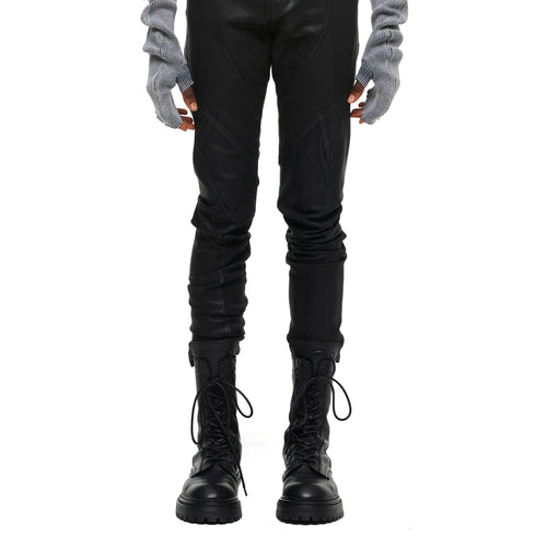 JULIUS 957FWM2 Black / Side Zip Race Up Boots