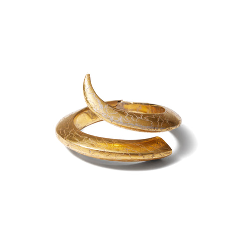 JULIUS 077ACU42-B CRACKED GOLD / Horn Bracelet