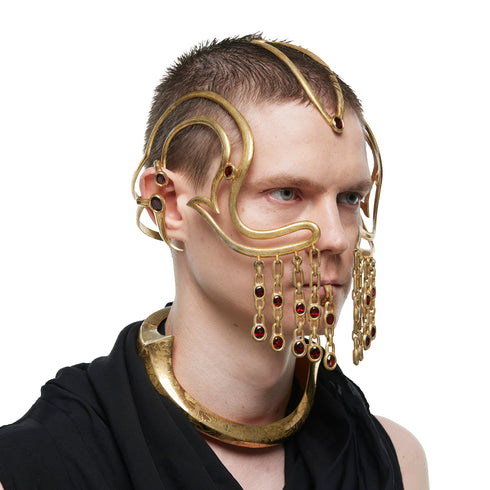 JULIUS 077ACU34 CRACKED GOLD / Cycle Mask