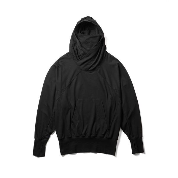 JULIUS 947CUM2-P Black / W Neck Printed Hoodie