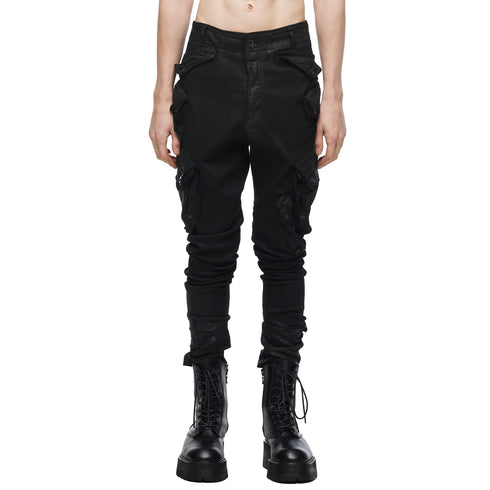 JULIUS 077PAM8 Black / Gas Mask Nallow Pants