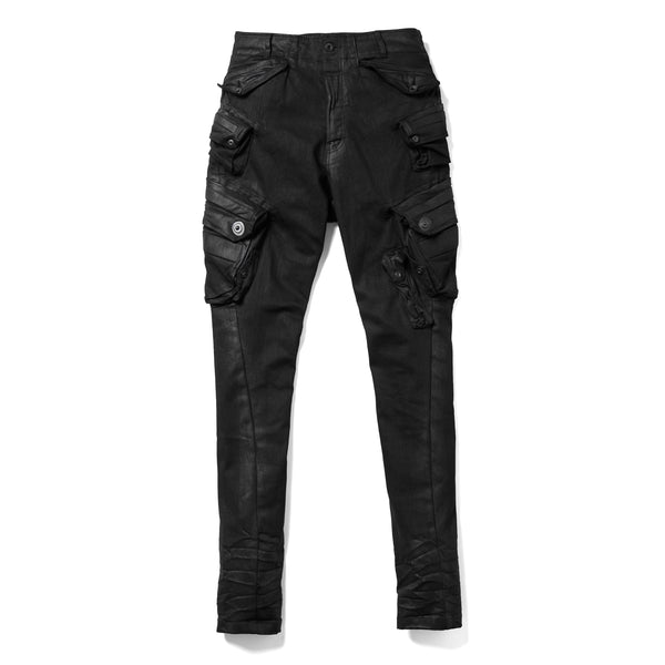 JULIUS 077PAM8 Black / Gas Mask Nallow Pants