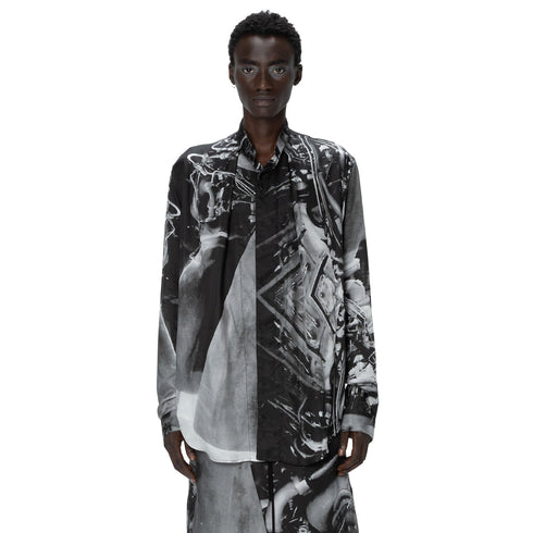 JULIUS 907SHM4-P Black / Glide Tucked Shirt — Residual Form