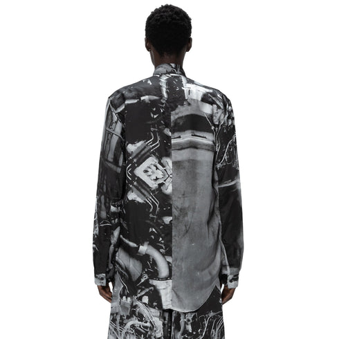 JULIUS 907SHM4-P Black / Glide Tucked Shirt — Residual Form