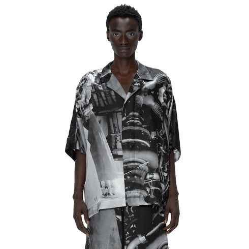 JULIUS 907SHM3-P Black / Glide Overshirt — Residual Form