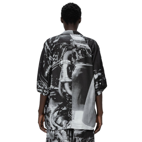 JULIUS 907SHM3-P Black / Glide Overshirt — Residual Form