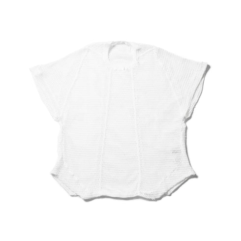 818KNM3-WHITE / メッシュシームドカイトニット - JULIUS