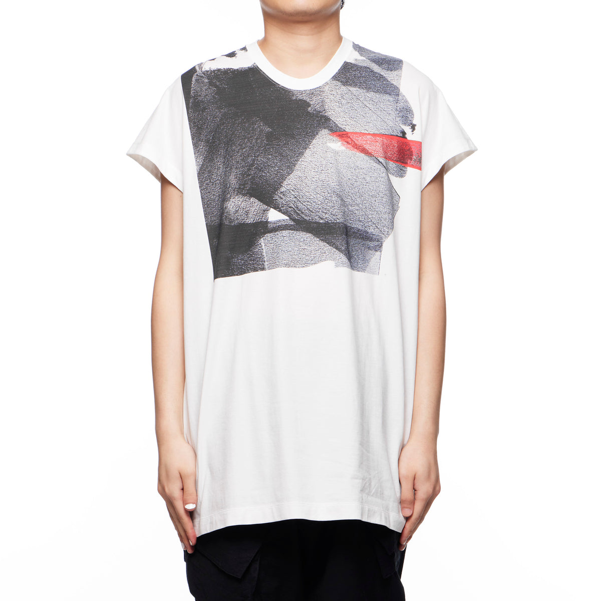 827CPM3-OFF WHITE / [ Ungated; ] プリントノースリーブ