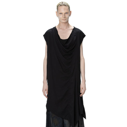 JULIUS 907SHM5 Black / Umbra Drape Tunic