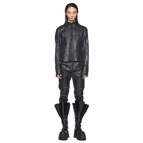 JULIUS 917BLM3-CK Black / Seamed Skinny Jacket