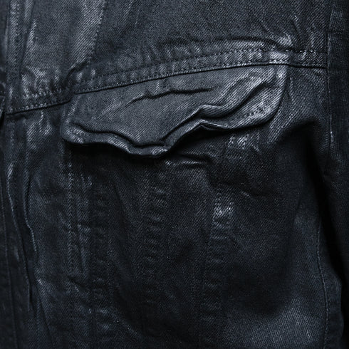 JULIUS 917BLM9-C Black / Corset Denim Jacket