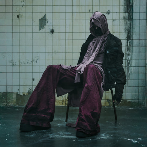 JULIUS 917CUM12 Ash Purple / Seamd Neck Top