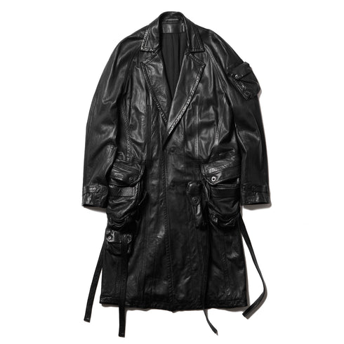 JULIUS 917COM1 Black / Gas Mask Coat