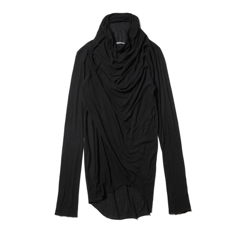 JULIUS 917CUM5 Black / Cowl Neck Drape Top
