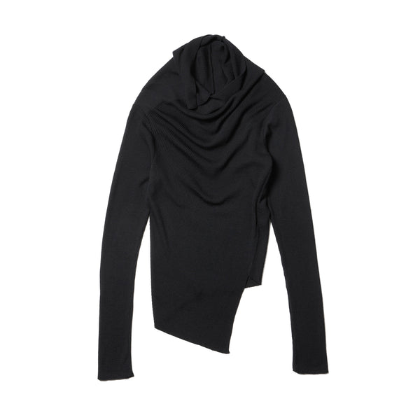 JULIUS 917KNM2 Black / Cowl Neck Knit Top