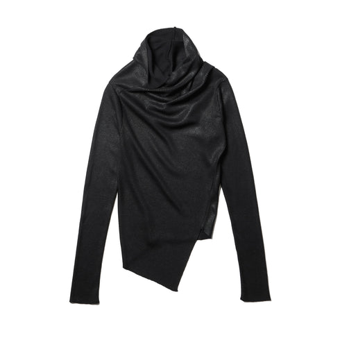 JULIUS 917KNM2-C Black / Cowl Neck Knit Top