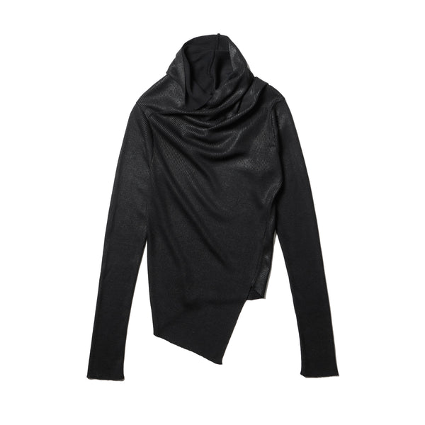 JULIUS 917KNM2-C Black / Cowl Neck Knit Top