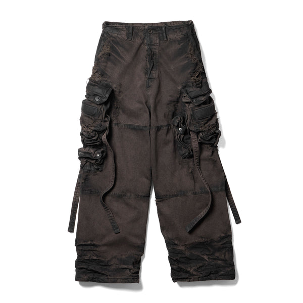 JULIUS 917PAM1-BW Dark Brown / Gas Mask Pants