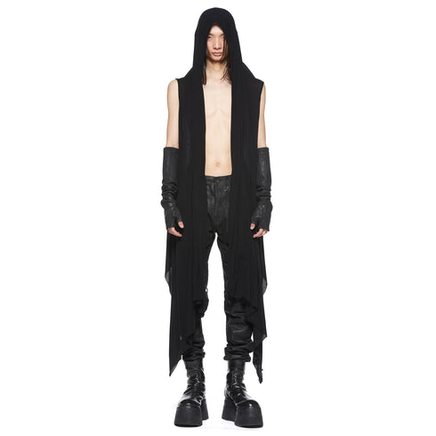 JULIUS 917STU5 Black / Rectangle Long Vest