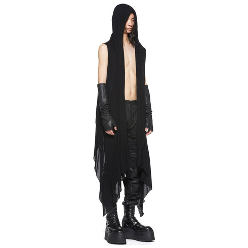 JULIUS 917STU5 Black / Rectangle Long Vest