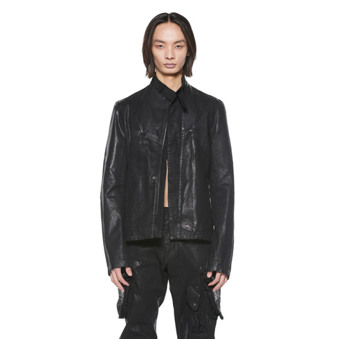 JULIUS 927BLM3-C Black / Coated Prism Biker Jacket