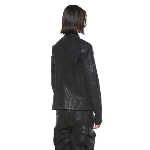 JULIUS 927BLM3-C Black / Coated Prism Biker Jacket