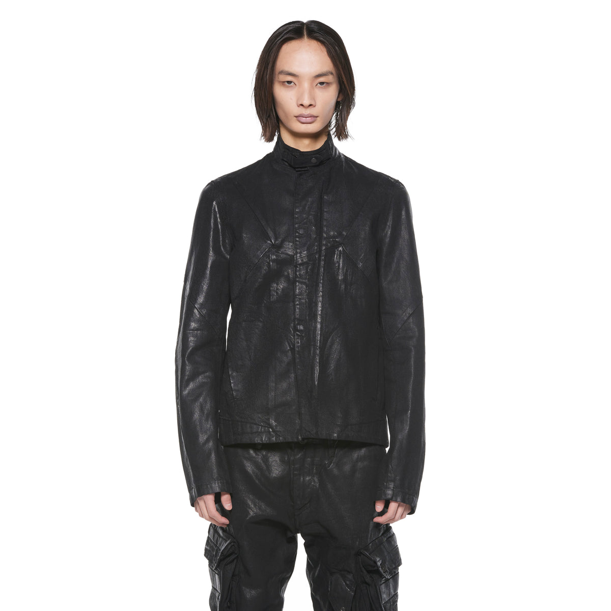 Coated Prism Biker Jacket Black 927BLM3-C – JULIUS TOKYO STORE
