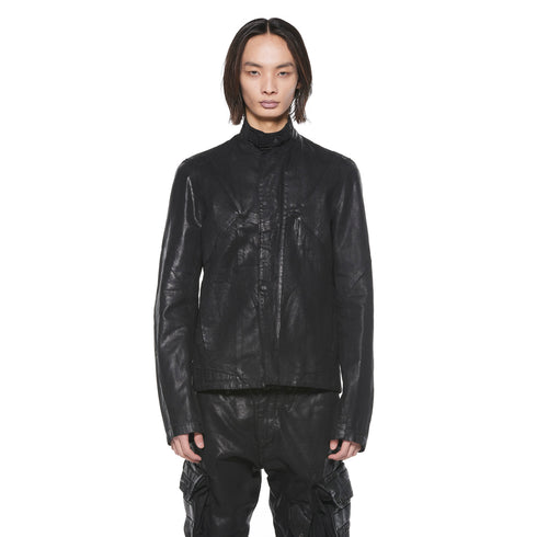 JULIUS 927BLM3-C Black / Coated Prism Biker Jacket