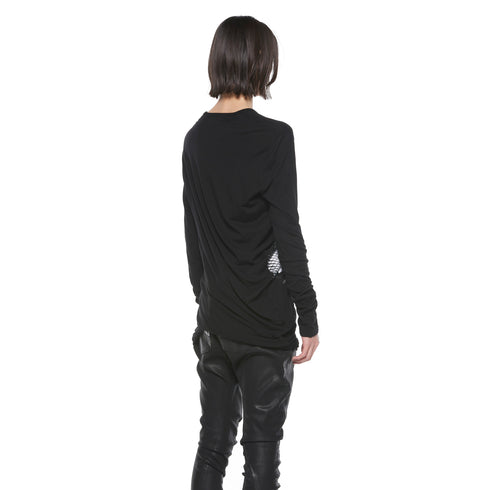JULIUS 927CPM2 Black / Numinous Print Cueved Top