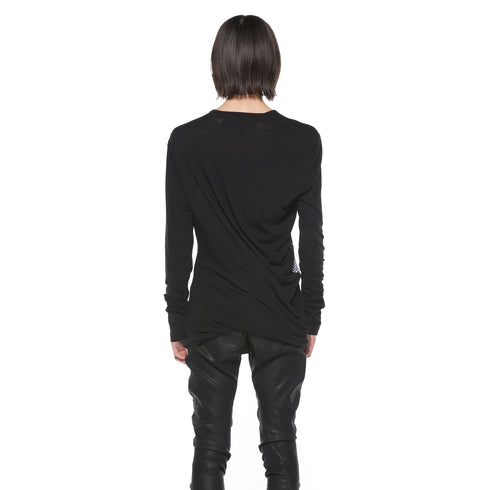 JULIUS 927CPM2 Black / Numinous Print Cueved Top