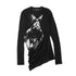 JULIUS 927CPM2 Black / Numinous Print Cueved Top