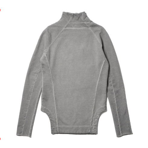 JULIUS 927CUM2 Cement / Arched Hem High Neck Top