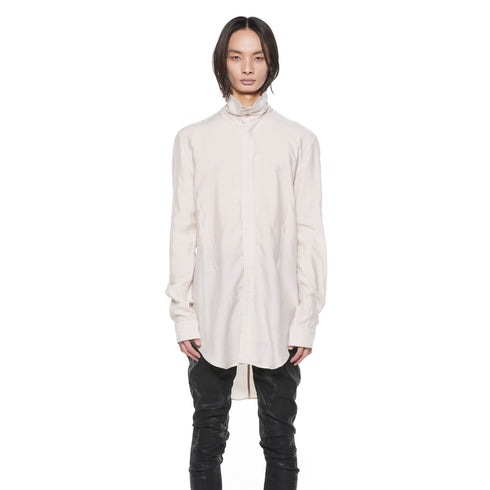 JULIUS 927SHM1 Light Plaster / High Neck Shirt