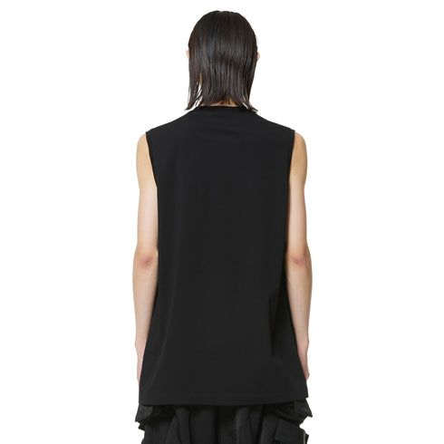 JULIUS 947CPM2 Black / Prayer Sleeve Less Top