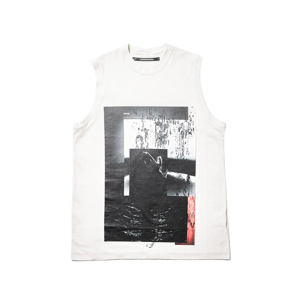 JULIUS 947CPM2 Off White / Prayer Sleeve Less Top