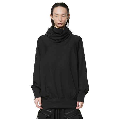 JULIUS 947CUM2 Black / W Neck Hoodie