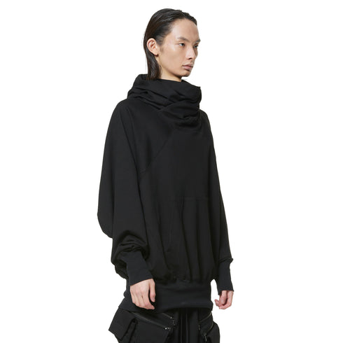 JULIUS 947CUM2 Black / W Neck Hoodie