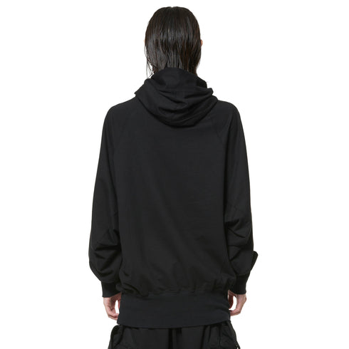 JULIUS 947CUM2 Black / W Neck Hoodie
