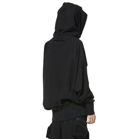 JULIUS 947CUM2 Black / W Neck Hoodie
