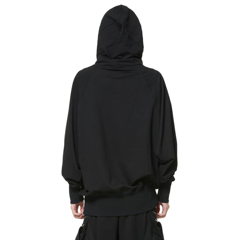 JULIUS 947CUM2 Black / W Neck Hoodie