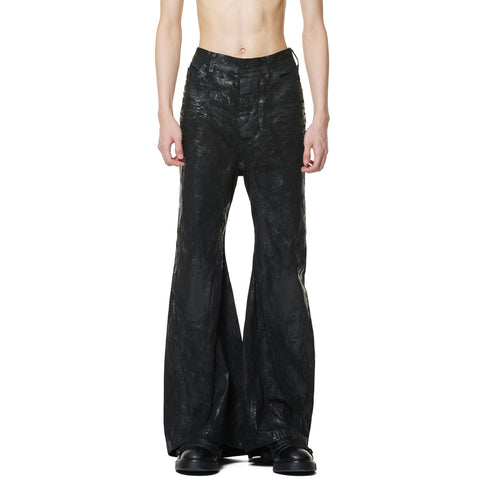 JULIUS 947PAM1-C Luster Black / Coated Jet Pants