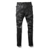 JULIUS 947PAM10-C Luster Black / Coated Bending Skinny Pants