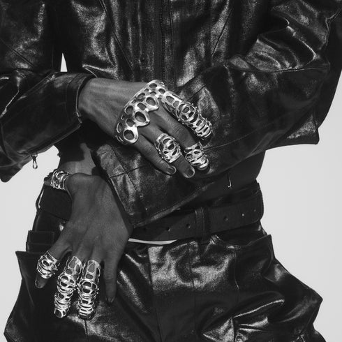 JULIUS 077ACU5 Silver / Fangophilia Knuckle Cover